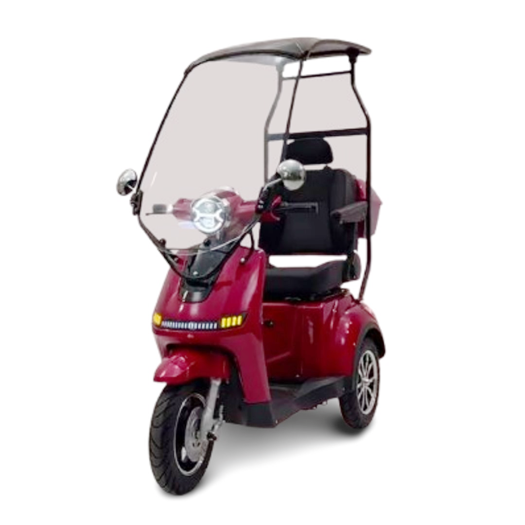 electric mobility scooter with roof